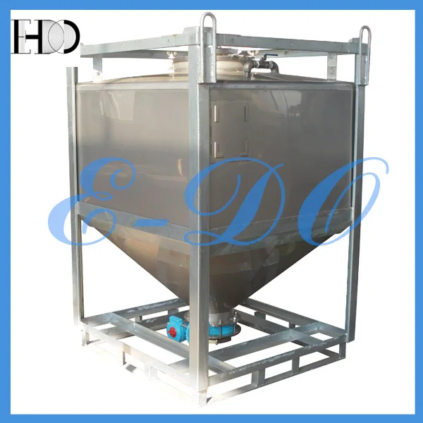 1000L Custom-made Stainless steel IBC tanks for powder/IBC Container for Powder with conical bottom