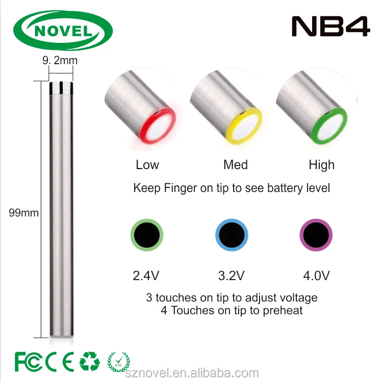 Electronic cigarette cbd vape pen slim 510 Variable Voltage 280mah gold vape pen battery wholesale