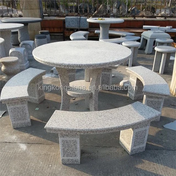 
Landscaping Stone Garden Set Granite Bench And Table 
