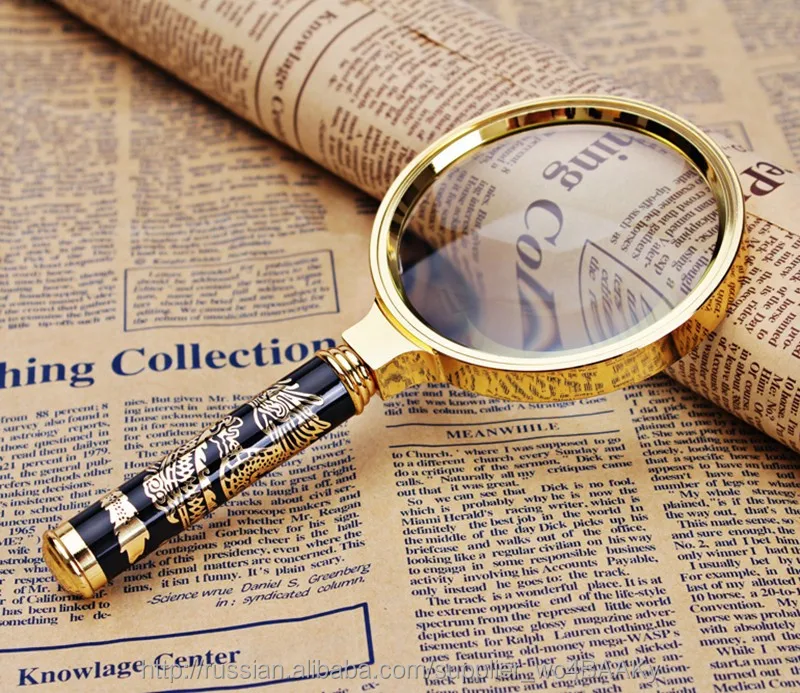 Высокое качество 3.5 x 80 мм дракон дизайн прямая ручка подарка металла выпуклая лупа