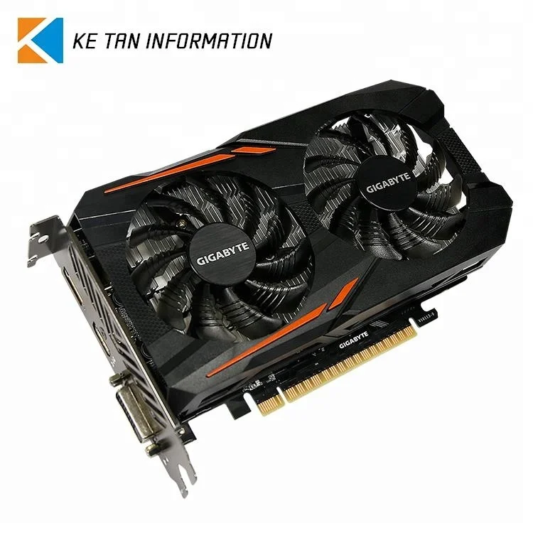  Видеокарта GIGABYTE NVIDIA GTX1050 2 ГБ GDDR5 с PCI Express 7008 МГц