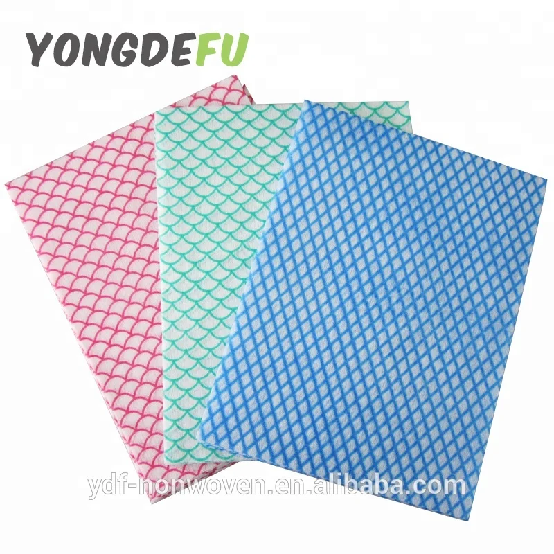 twill pattern polyester viscose chemical bond cleaning cloth lightweight handi wipes