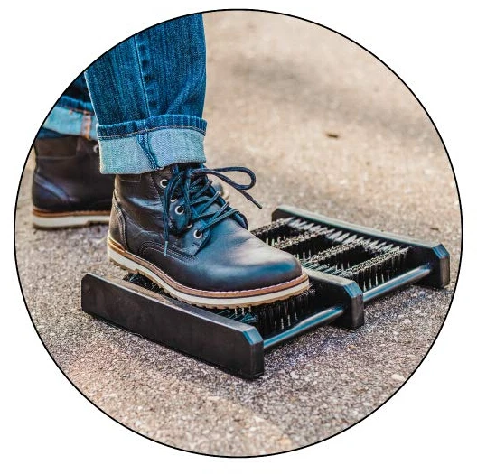 
Amazon hot style wooden shoe brush, boot brush scraper 