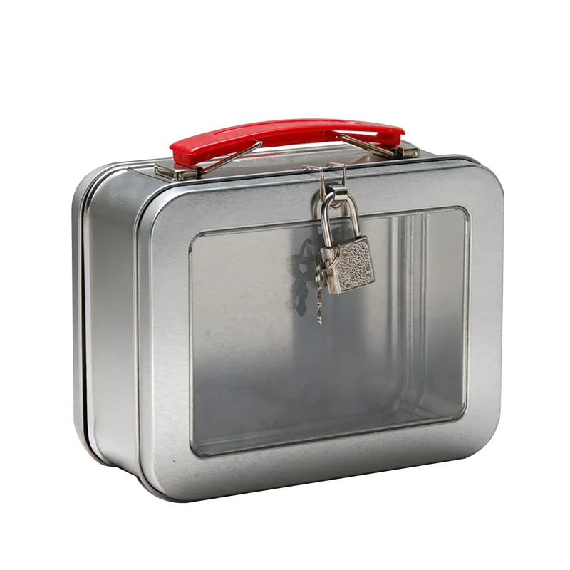 Wholesale Kids Rectangular Plain Tin Lunch Box