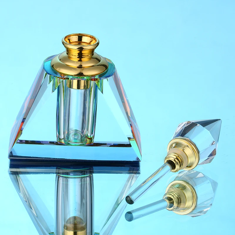 H&D Vintage Mini Crystal Perfume Bottle Scented Fragrance Container for Travel Refillable 3ml