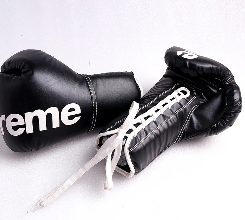 factory custom professional lace-up boxing gloves