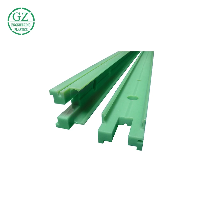 professional factory custom cnc Nylon Pom UHMWPE extruding conveyor rails /plastic guide rail