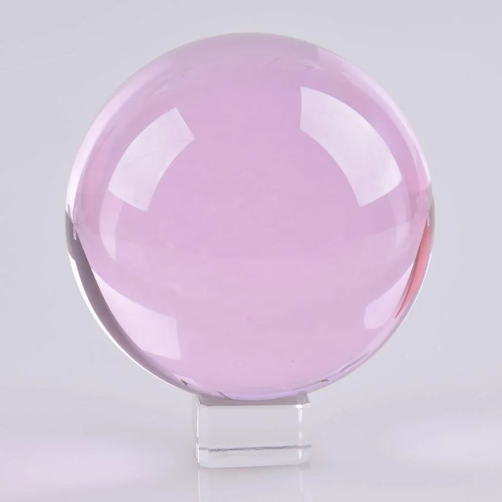 Glass Crystal Ball 100mm Healing Sphere Photography Props Ball Gifts without base