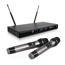 Беспроводной караоке-микрофон UHF с двумя