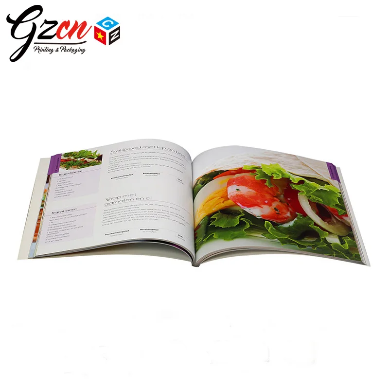
Customized cheap nice quality photos printing food hardcover cooking book 