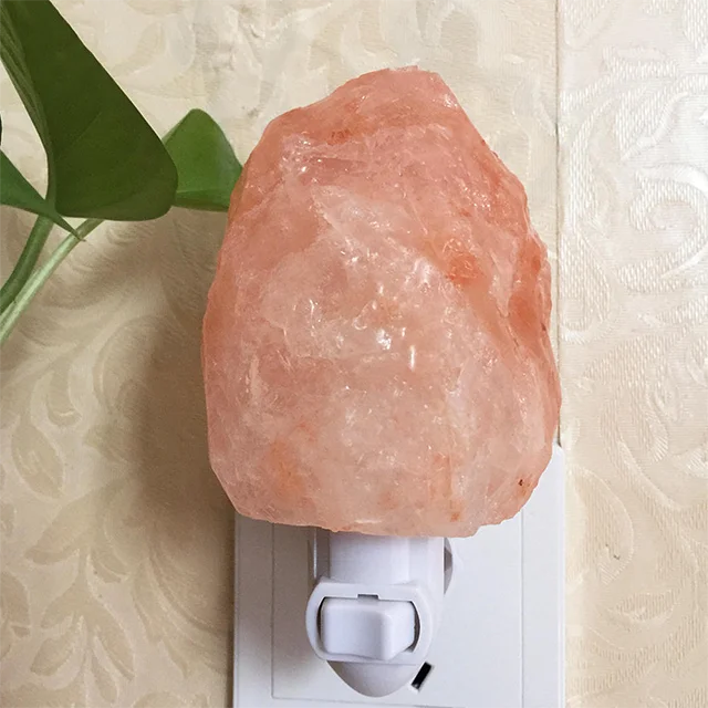 
Himalayan salt lamp night light natural rock style 360 degrees adjustable plug 