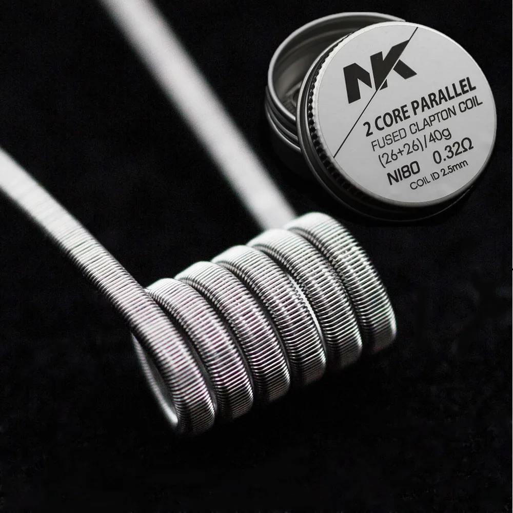 
NK hot sale Ni80 dual fused clapton 26ga vape wire RTA clapton coils for RTA mod 