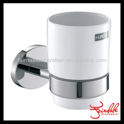 первое место chrome ванной держатель стакана с стекло для ванной комнаты