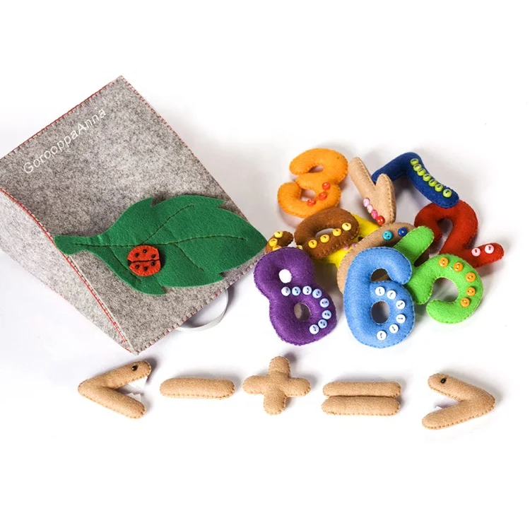 
Handmade made felt math learning toys with custom size 