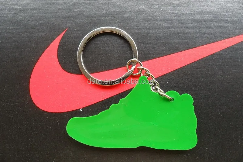 
soft PVC rubber mini running shoe keychain 