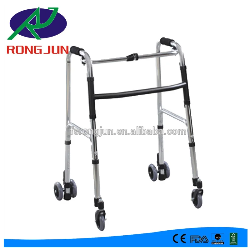 Дешевый алюминий Складной Пожилых людей walker вспомогательные приспособления для ходьбы с ограниченными возможностями взрослых RJ-Z911L-1