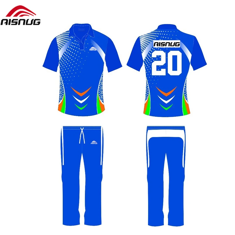 custom the new designs china sublimation cricket uniform set