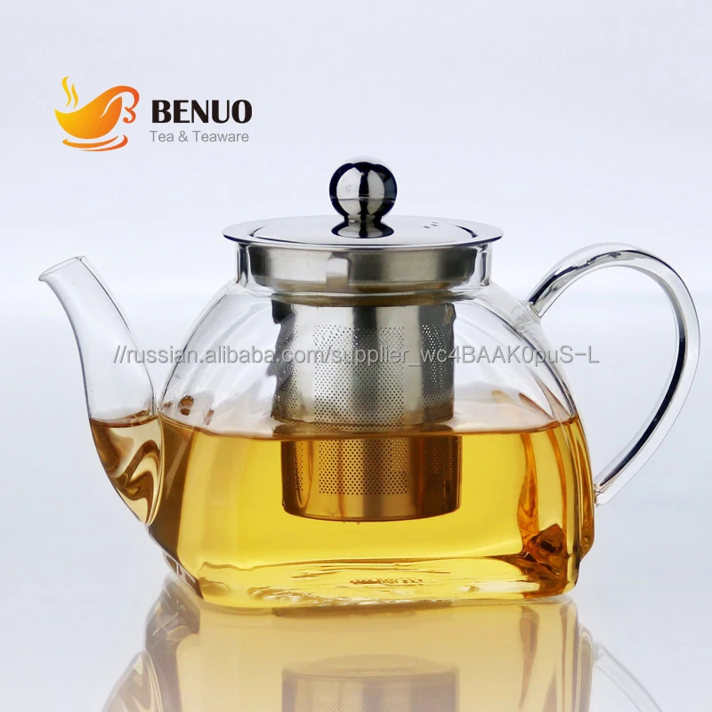 Квадратной формы стеклянный чайник для чайной церемонии