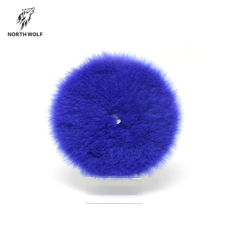 North Wolf Car Detailing High Quality Wool Polishing Pad DA Wool Buffing Car Polishing Pad