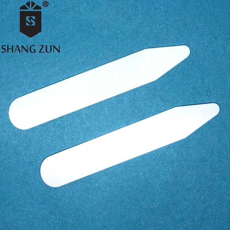 Manufacturers wholesale white PVC collar stays plastic collar stand garment accessories collar stiffeners