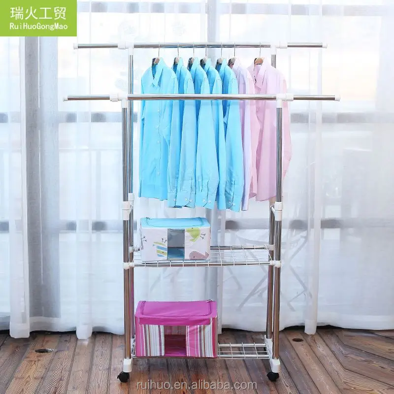 
Cheap sophisticate hanger double clothes rack racks 