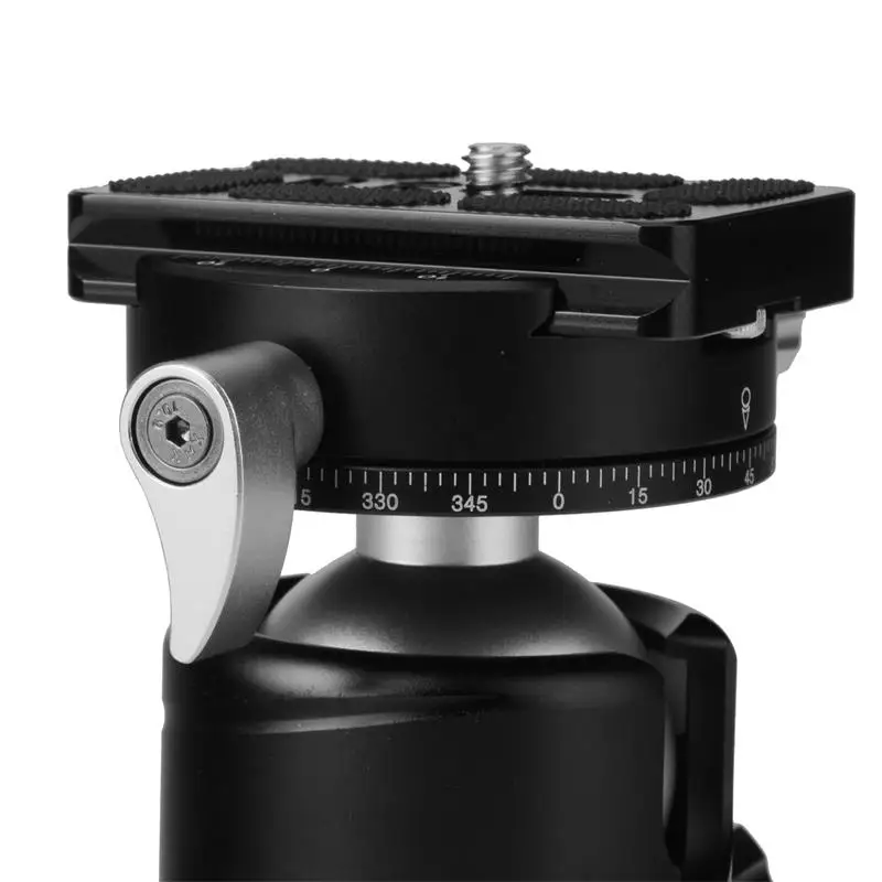 Aluminum made video camera tripod 360 Degree ball head with Quick release plate