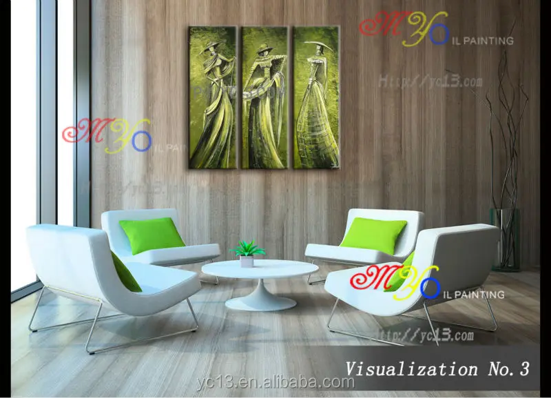 Красивая hot sex африканские женщины ручная роспись современный дом декора подставил картина маслом