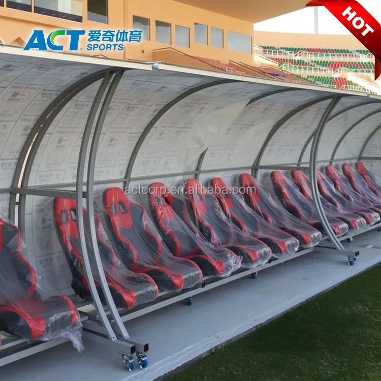 Weather-Resistant team player benches, SPORTS soccer benches, team sports bench for outdoor