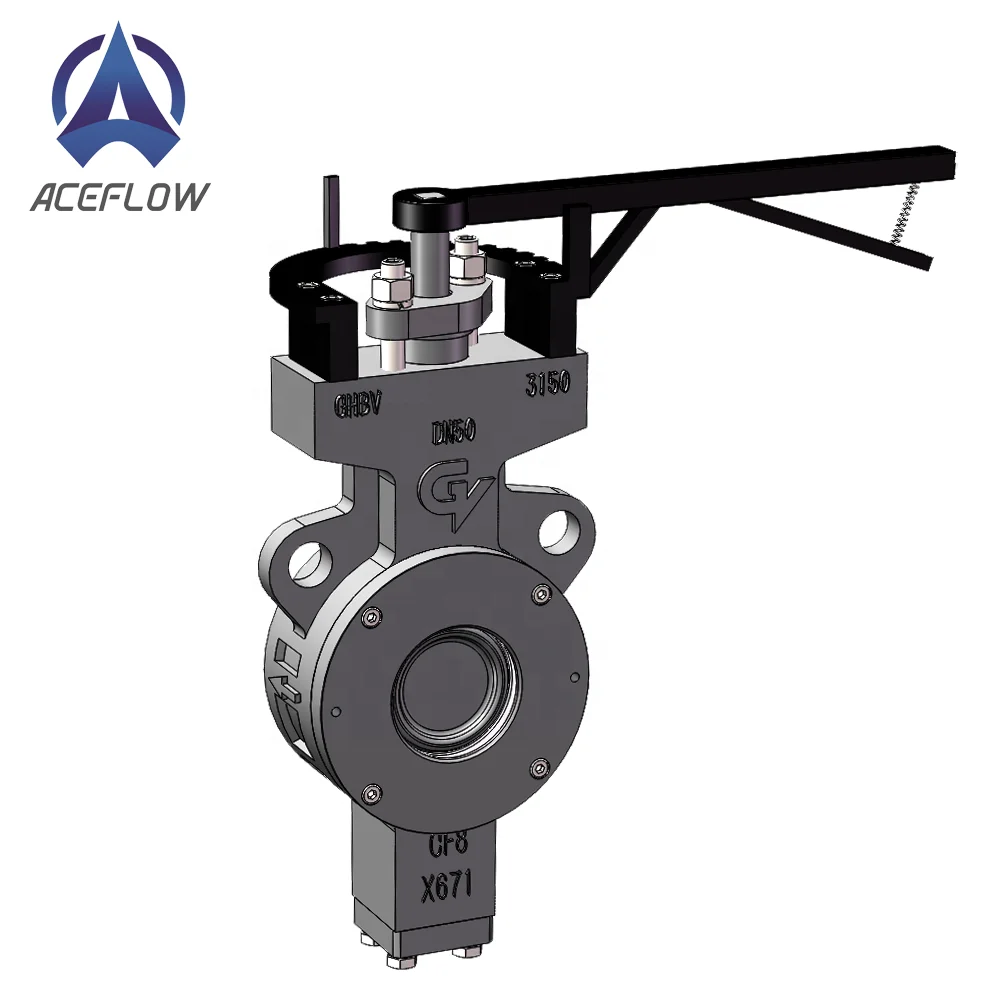Manual High Performance CF8 OR WCB Wafer Double Accentric Butterfly Valve