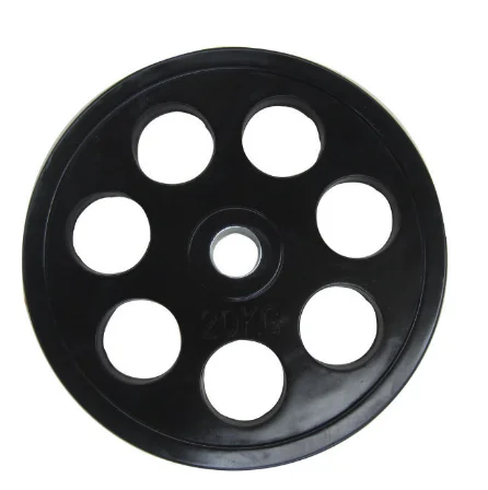 Wholesale High quality Colored seven holes rubber coated bumper weight plate for gym