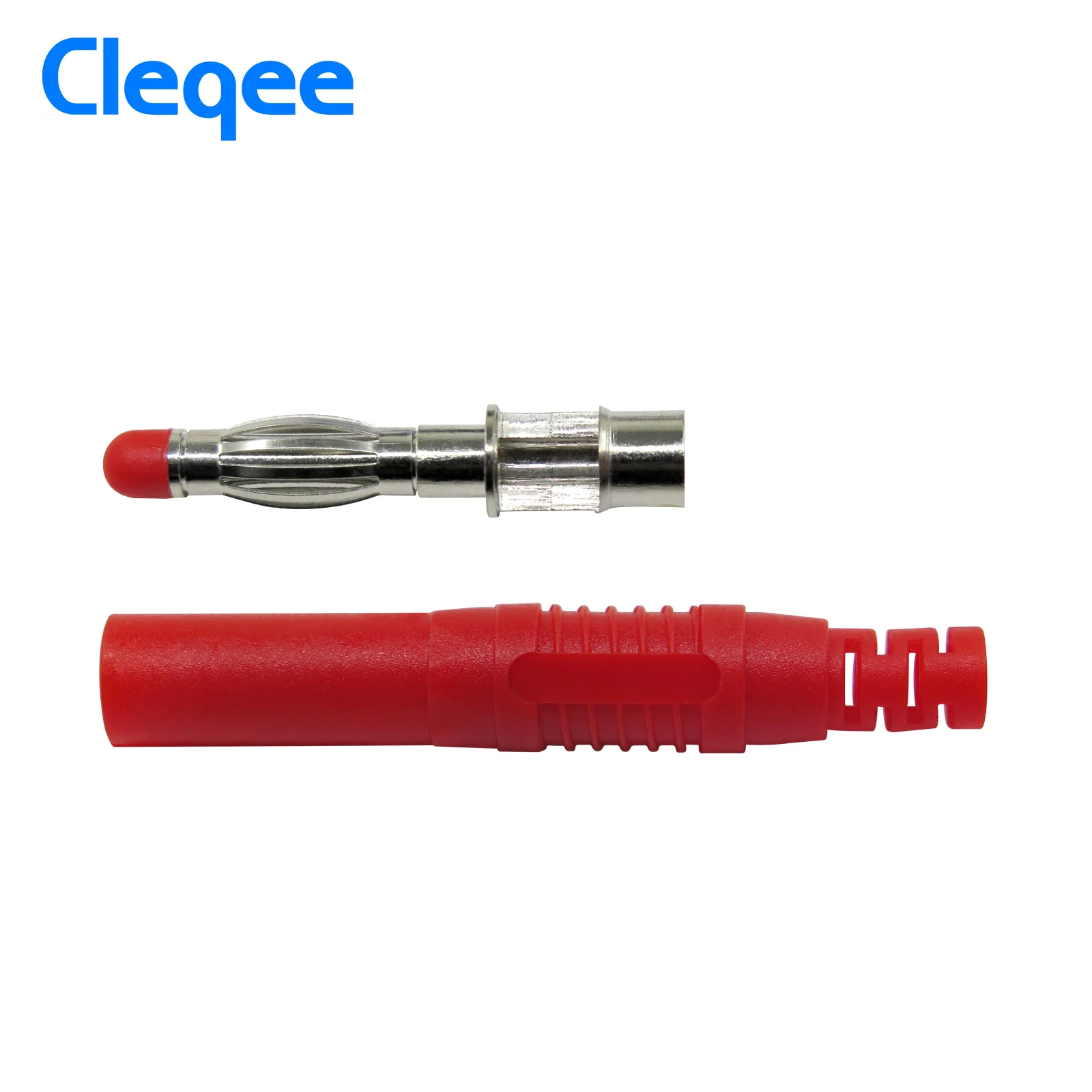 Cleqee P3013 High Quality safety 4mm Shrouded Banana Plug Solder In line DIY assembly test leads connectors