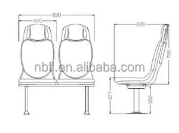 
whole soft wrapped plastic bus seat for city bus transportation and ferry boat 