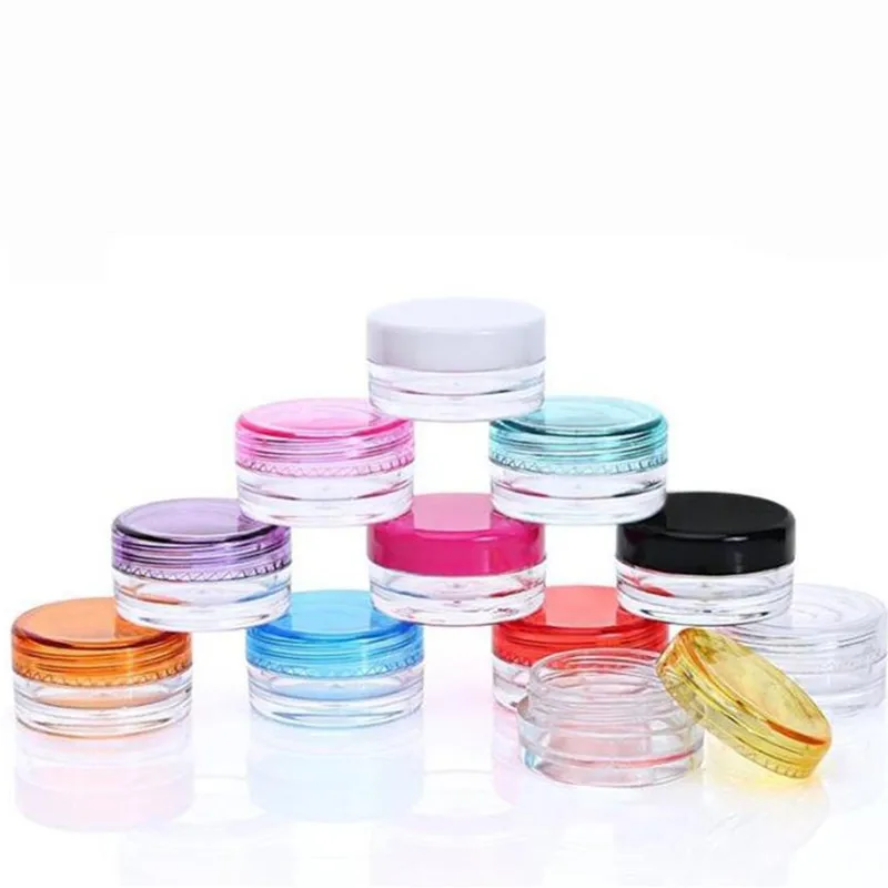 
Wholesale 3g/ml round clear plastic sample ps jar box 10pc/ pack 