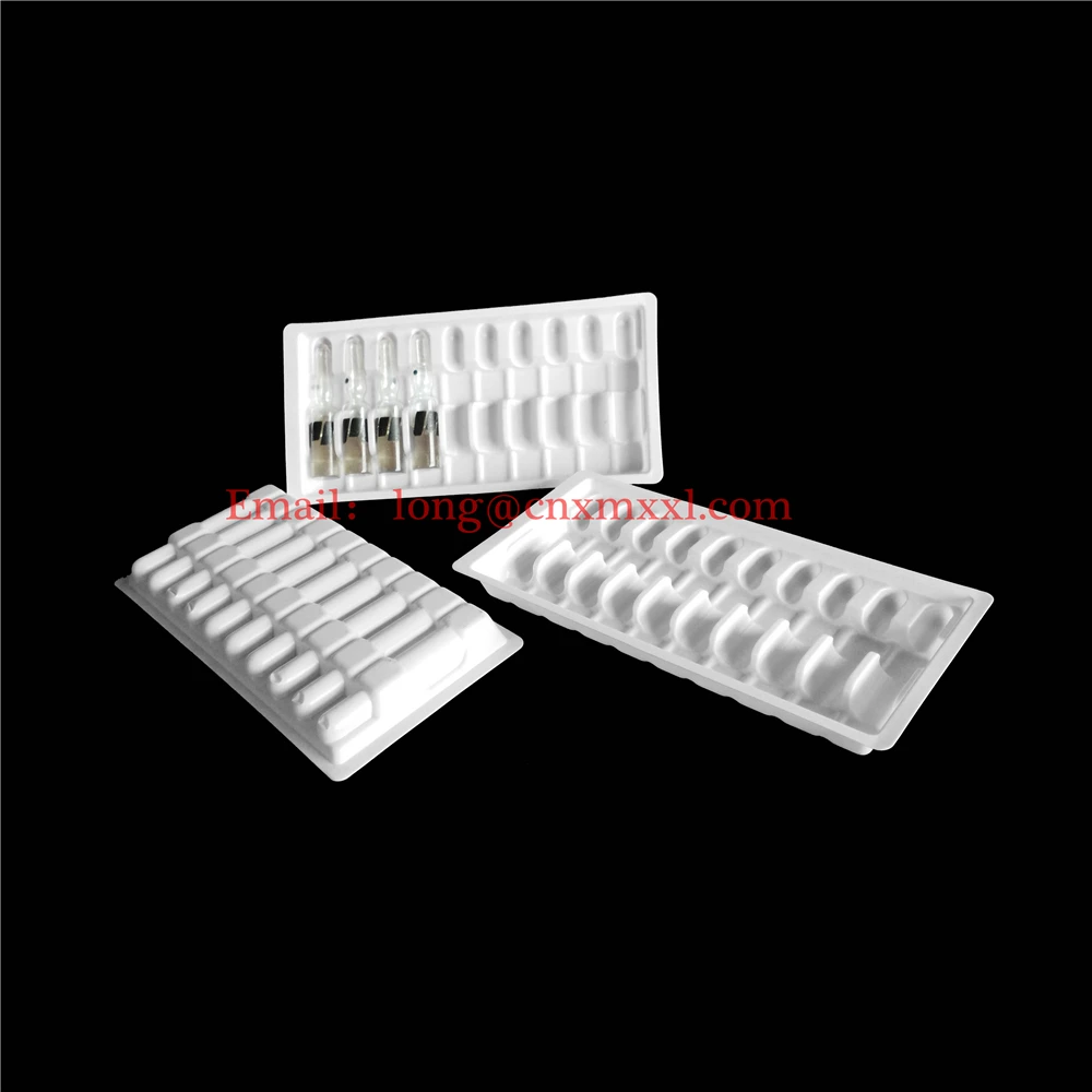 High Quality Plastic Ampoules tray1ml 2ml 5ml 10ml Plastic Clear Blister packaging Vials blister tray box