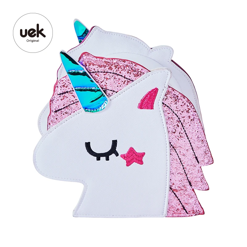 Uek детский Забавный Единорог Рождественский подарок 3d сумка через плечо сумка для девочки сумка