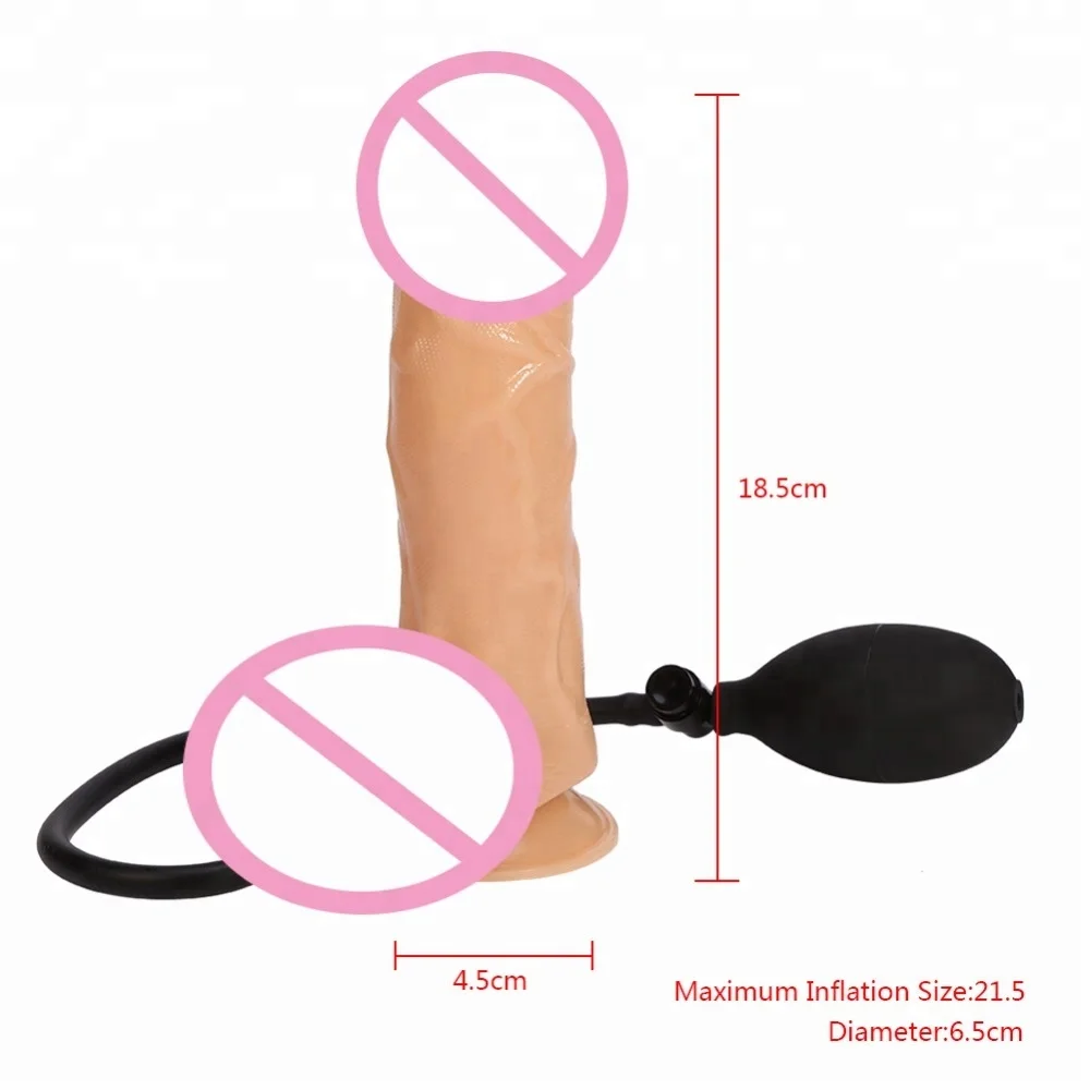 Adult  Penis Suction Up Sex Toy Pumps Inflatable Big Dildo For Women
