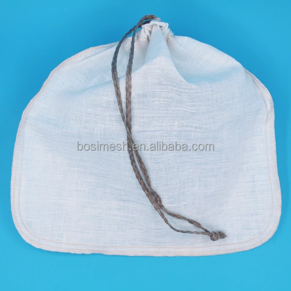 
Bosi Natural Hemp Nut milk mesh bag / nut milk filter bag / nut milk bag 