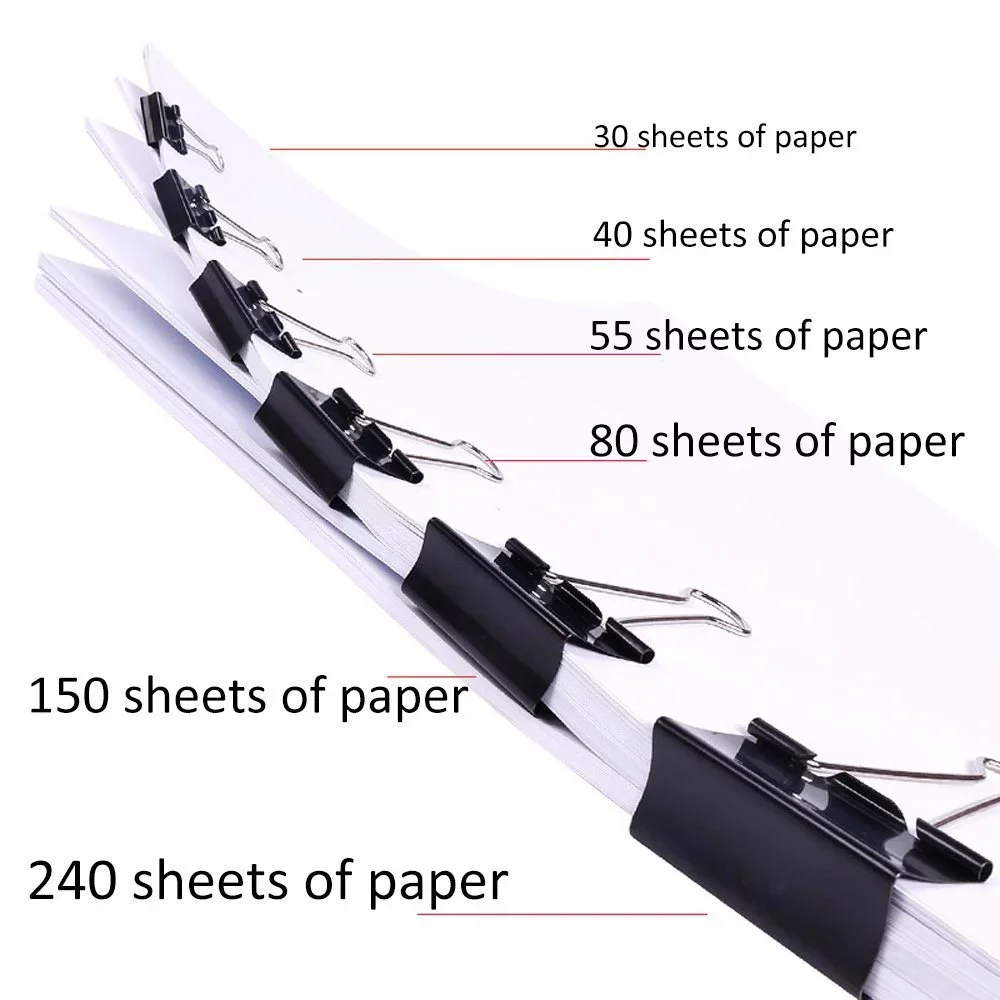 1pc 25mm  paper clips Long Tail binder clips black memo paper clips butterfly