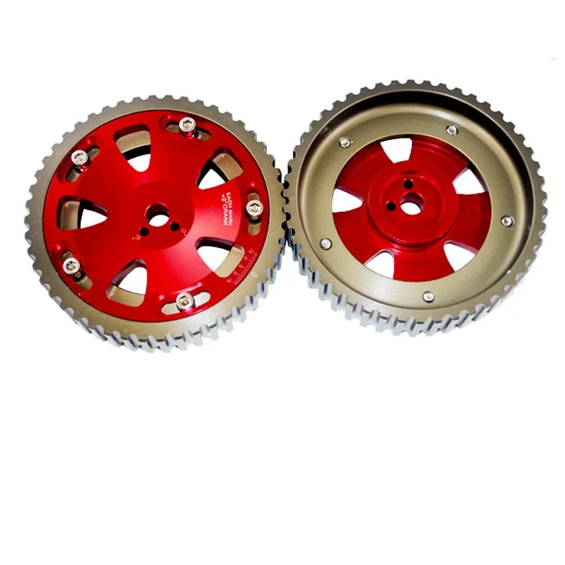 Cam Gears Pulley For MITSUBISHI EVO 1 2 3 4 5 6 7 8 9 ECLIPSE 4G63 RED