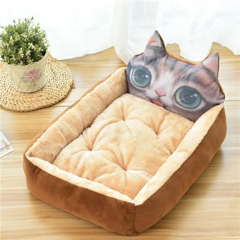 
Soft Velvet Akita Dog 3D Cat Cute Pet Bed 