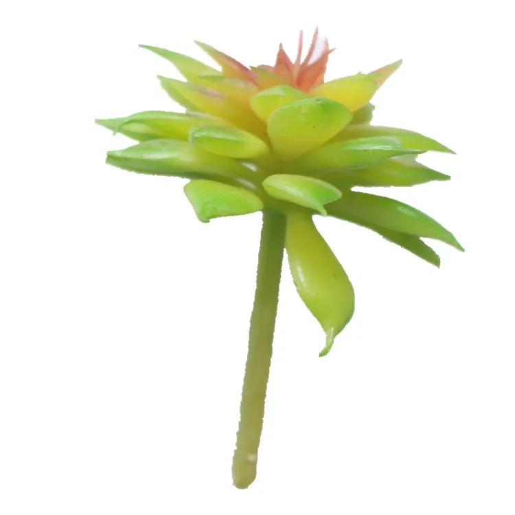 YO CHO Wholesale Green Echeveria Korea Cactus Succulent Plants Picks Wall Cheap Artificial Succulents Set For Amazon Sale