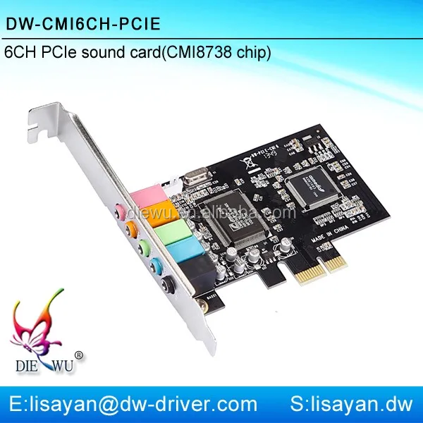 Фабрика прямые поставки 6 ch PCI-E 8738 звуковая карта