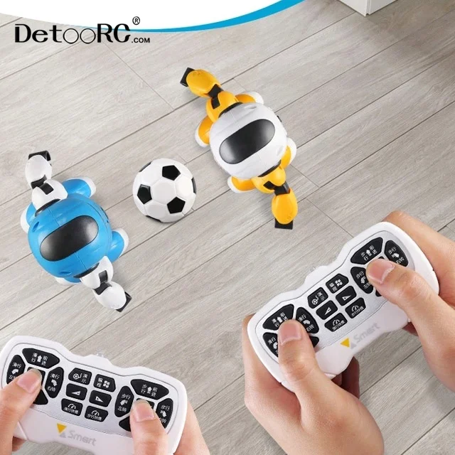 Detoo RC TOYS Children football playing robot with ball with gate remote control soccer robot toys for kids gift