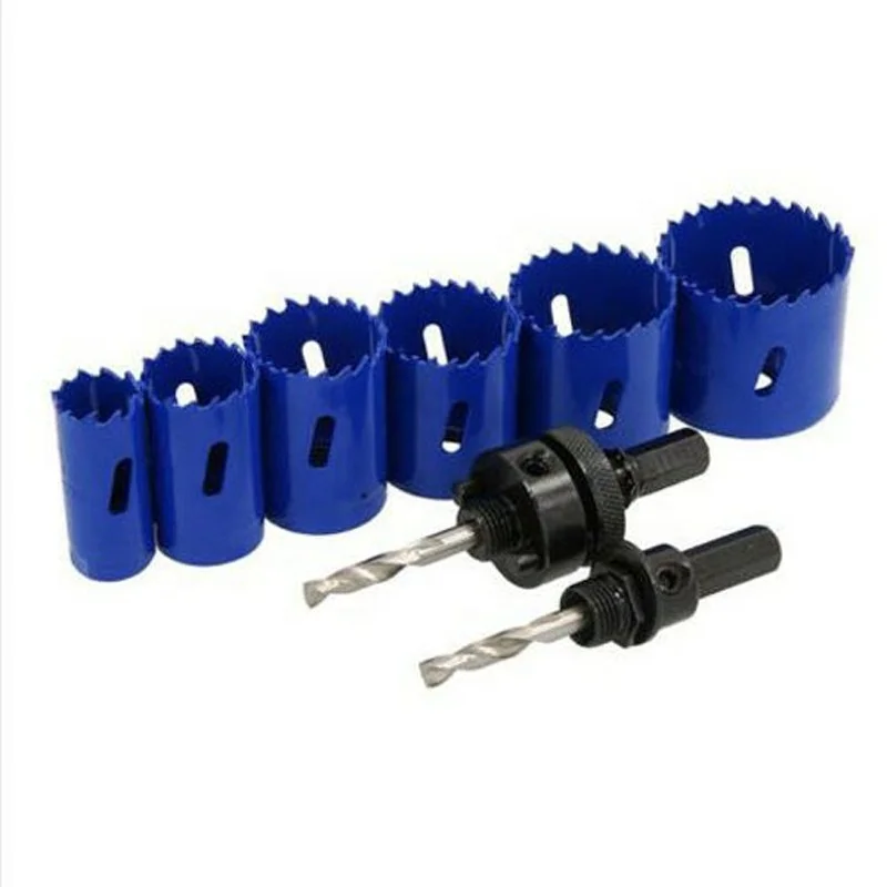 Profitools OEM 9 PCS 20mm - 54mm Electrician Hole Saw Kit / Plumber Hole Saw Set in Case