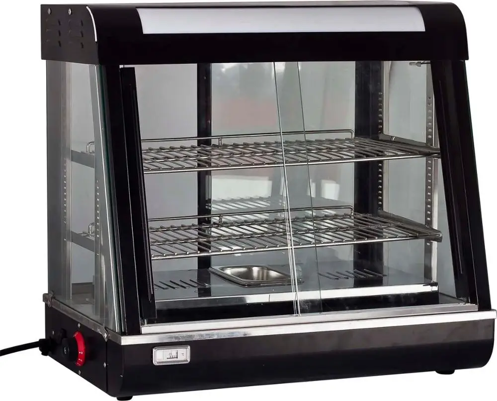 
PEZO Counter top hot food display warmer / snack warmer display / glass food warmer display showcase 