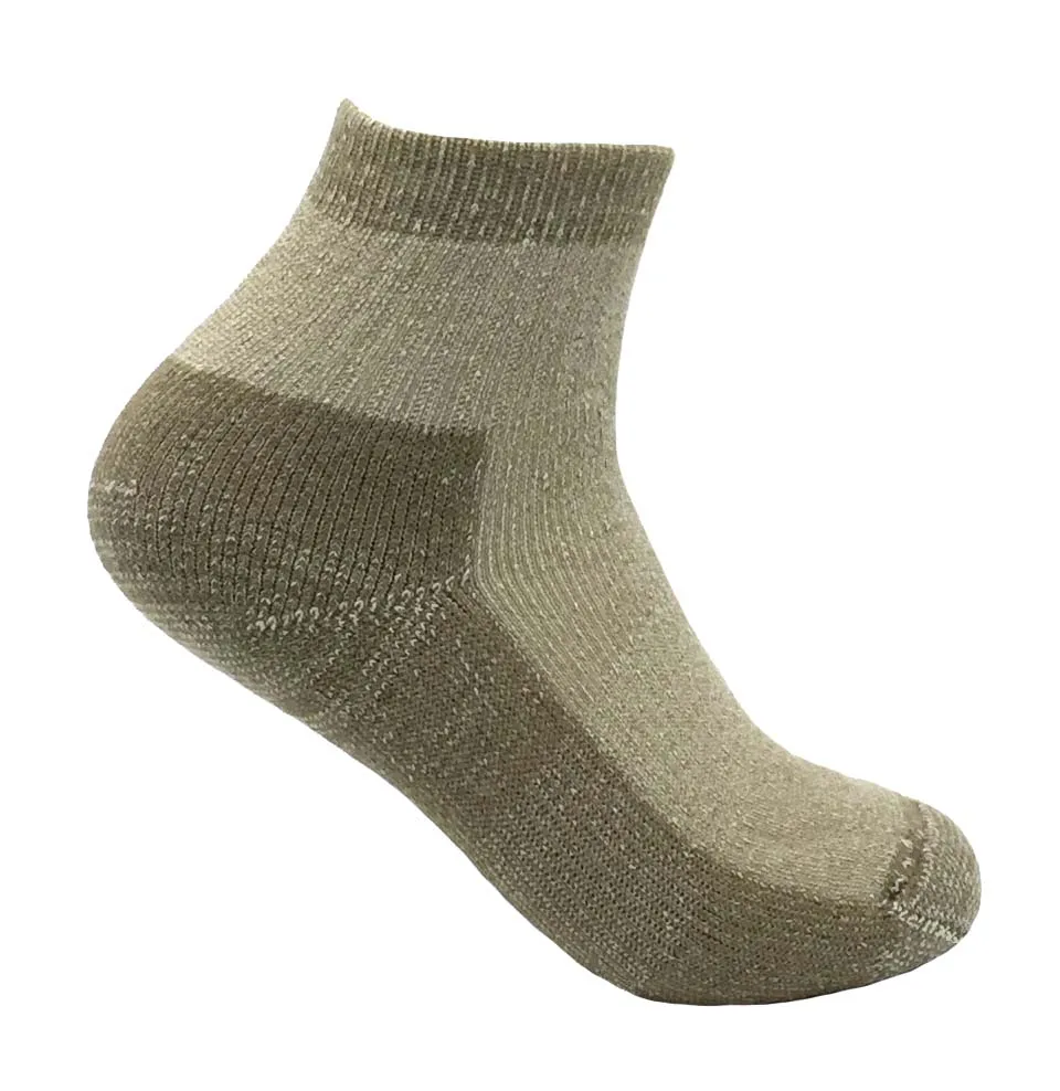 Y-003  Khaki classic style cotton men prima sport short ankle socks