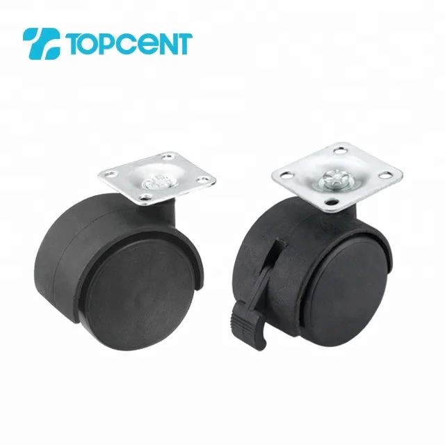 TOPCENT, 1,5 дюймов, нейлоновая мебель, офисное запираемое офисное кресло, ролики с тормозом