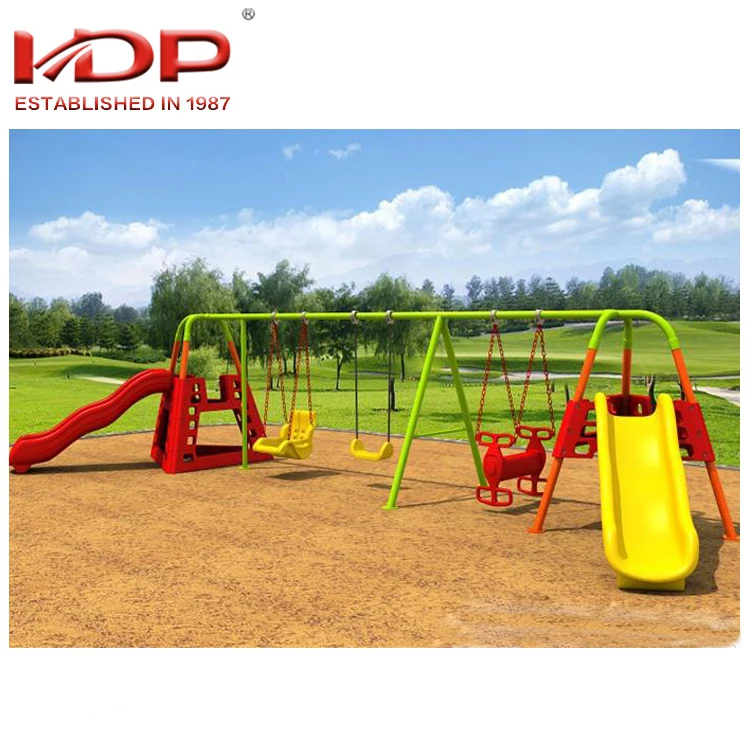 Children slide playground equipment set outdoor baby swing