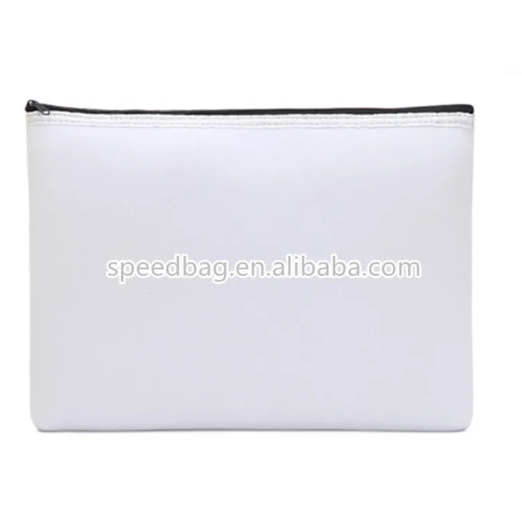 plain Neoprene cosmetic bag women zipper makeup pouch Factory custom