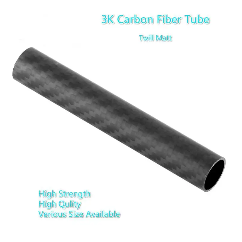 4pcs High-strength 3K Carbon Fiber Tube 16*14*100MM/150MM/185MM/245MM Roll Wrapped Carbon Fiber Tube Twill Matt Surface